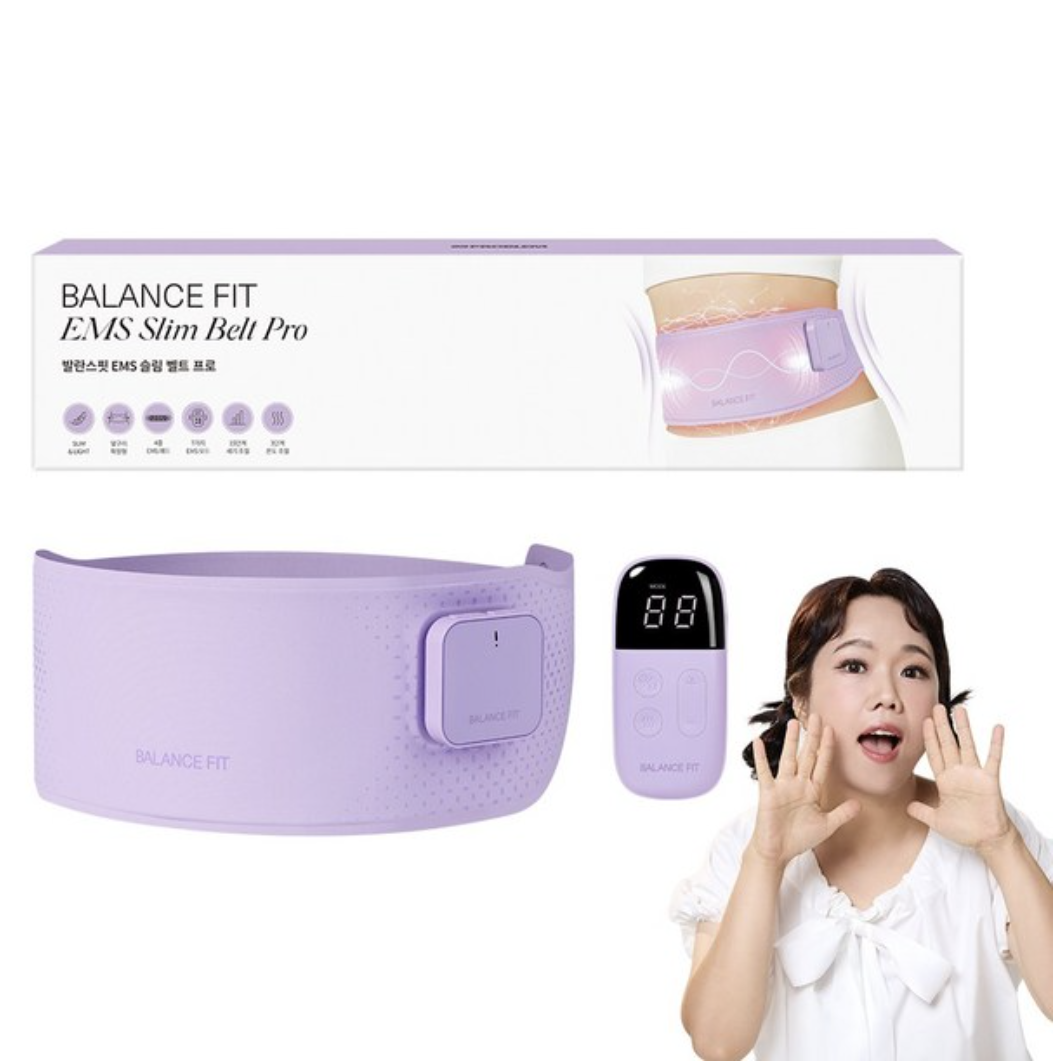 EMS массажный пояс для похудения Balance Fit, фиолетовый